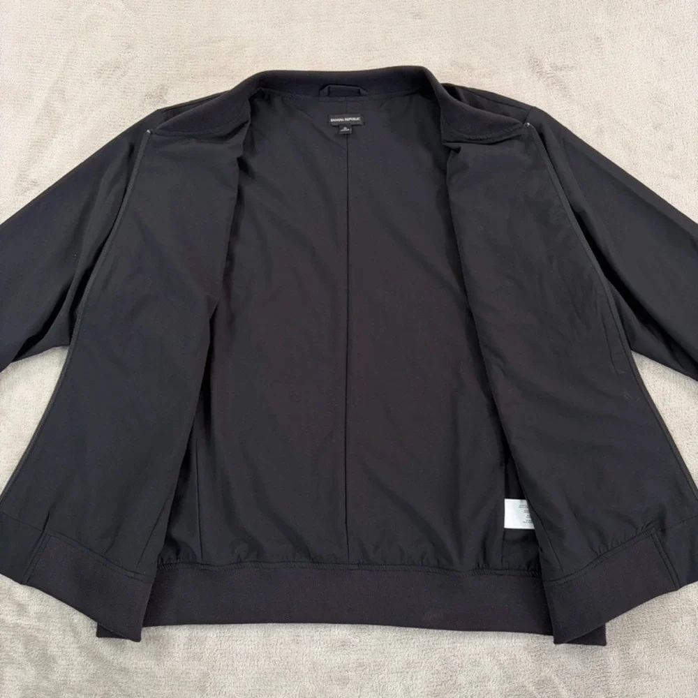 Banana Republic Performance Bomber Jacket in Black Men XL Full Zip NWOT $139